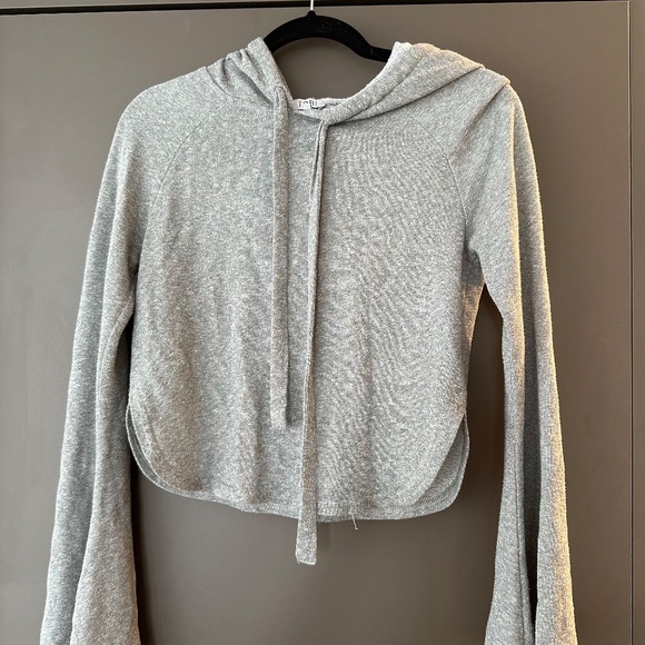 TOBI Grey Bell-Bottom Hoodie - Picture 3 of 6